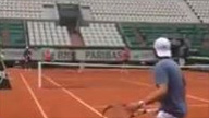 French Open Day 1 One of the best warm ups ever for Akira…